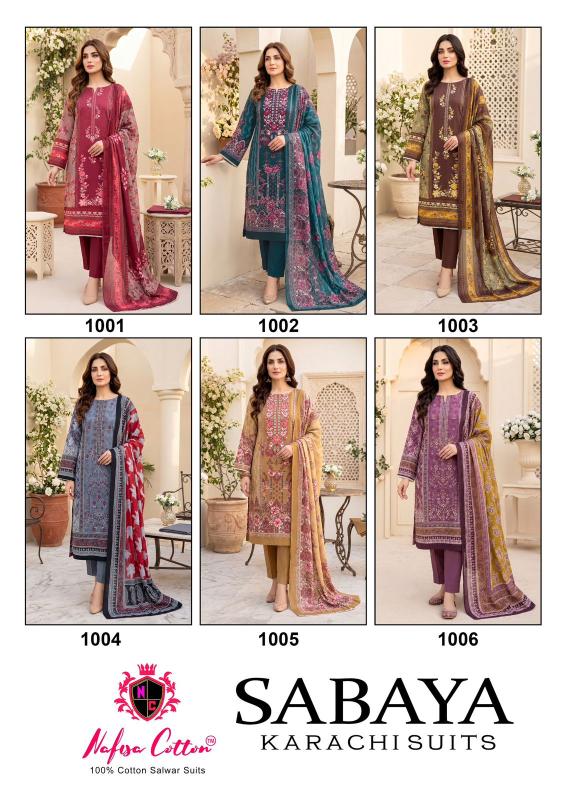 Nafisa sabaya vol-1 textiles wholesale dress material bengaluru karnataka